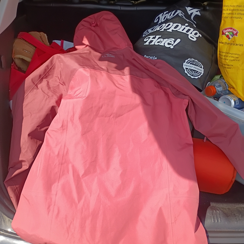 L.L. Bean Pink Raincoat Lightweight Waterproof Outerwear